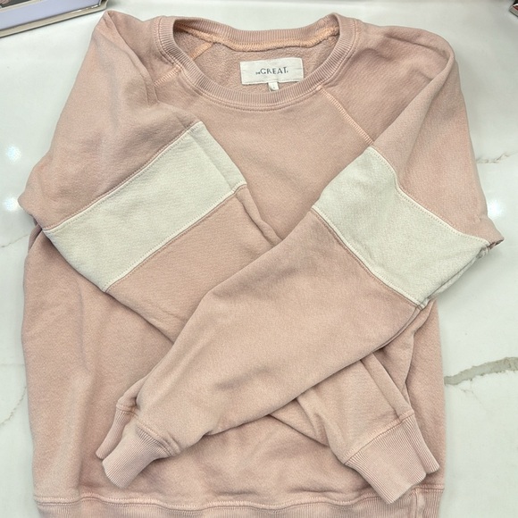 Baby pink and white striped sweat outfit by The Great - Picture 6 of 7